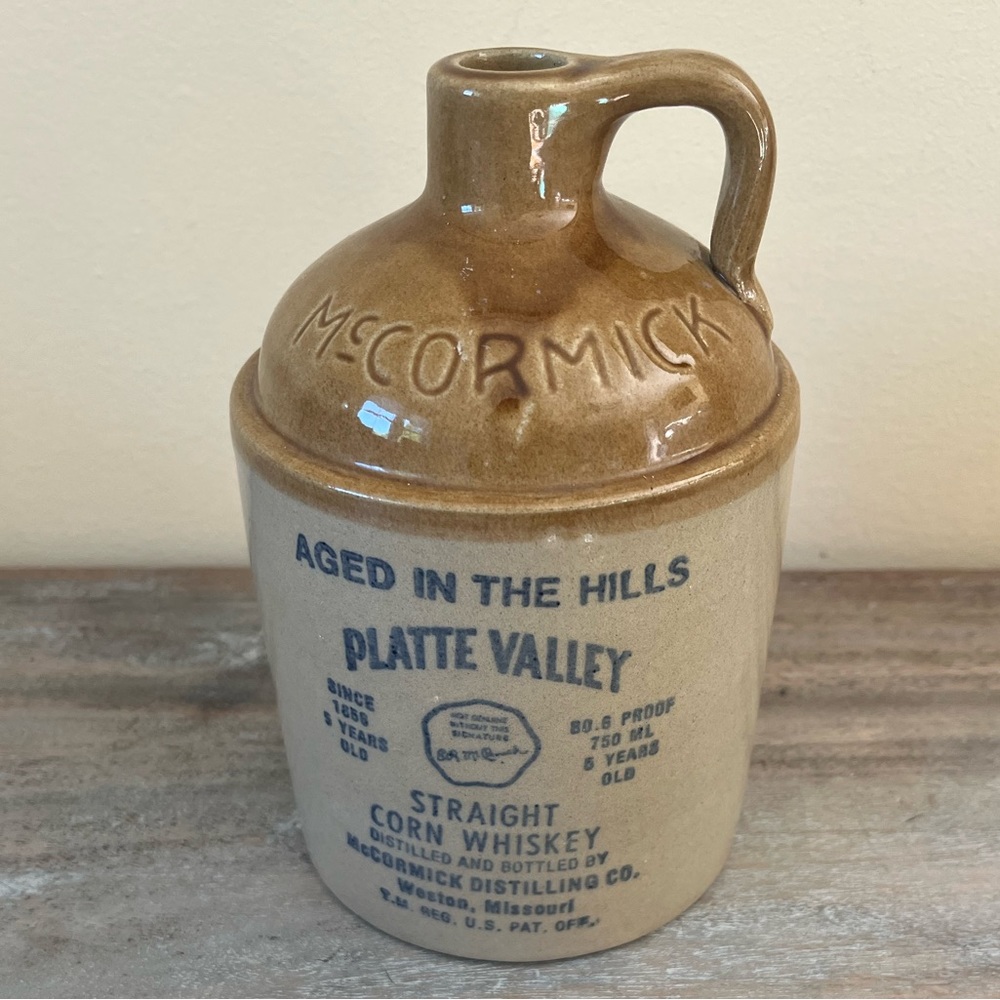 McCormick Platte Valley Straight Corn Whiskey Jug Bottle
